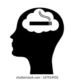 head silhouette smoker