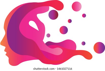 head silhouette vector design logo 