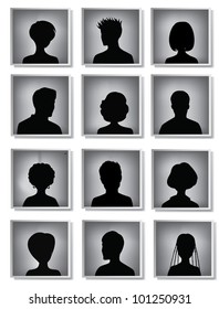 head silhouettes