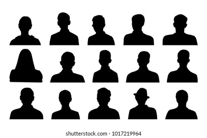 Head silhouettes profile icons