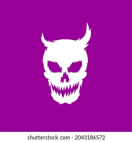 head skeleton angry scary vector illustration