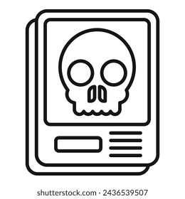Head skeleton Xray image icon outline vector. Hospital examination. Facility clinic