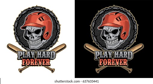 head skull baseball