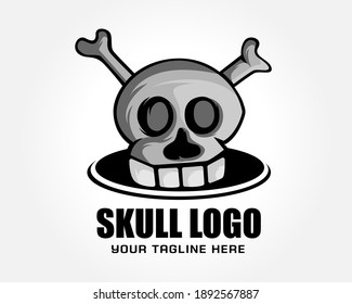 head skull cartoon art logo design inspiration illustration