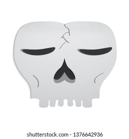 Head skull cartoon image. Vector illustration design