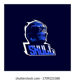 head skull mascot logo concept