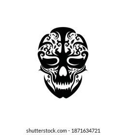 Head Skull Ornament Abstract Scary Creative Design Logo