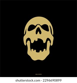 Head Skull Pack, Human skull, death or dead flat vector icon for games and websites