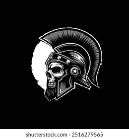 head skull spartan design illustration