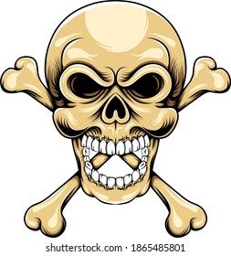 The head skull with the two bone crossed under the head