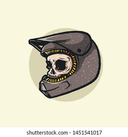 head skull using helmet motocross