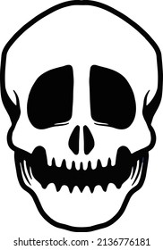 Head skull vector art and illustration