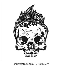 Head skull vector illustration