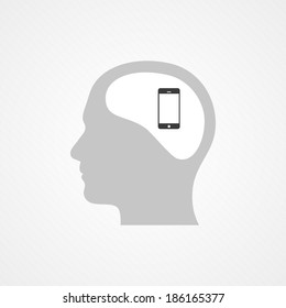 Head and smartphone