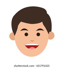 head of smiling man icon image 