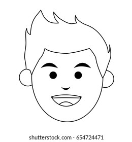 head of smiling man icon image 