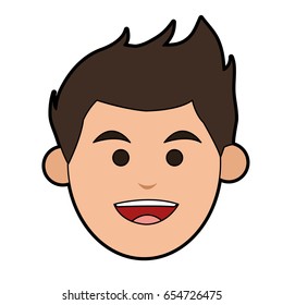 head of smiling man icon image 