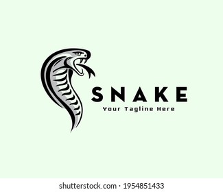 head snake cobra illustration logo symbol design inspiration