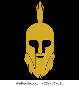 head of a spartan with bread logo design