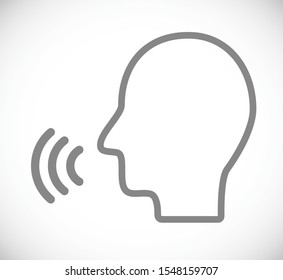 head speak concept vector icon