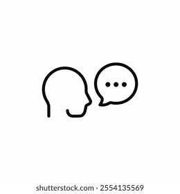 head speech bubble say quote icon sign vector