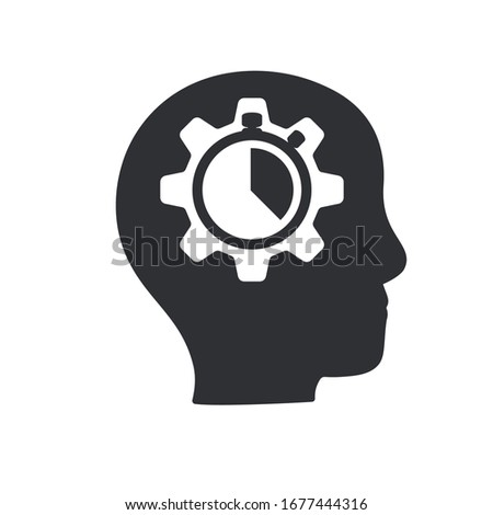Head and speedometer design, growth mindset, potential development, fast self improvement, soft skills training, boost efficiency, fast decision making, vector icon