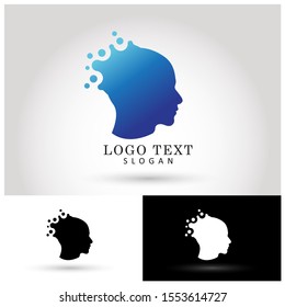 Head Splash & Creativity Logo. Symbol & Icon Vector Template.
