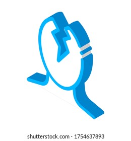 Head Split Pain Man Silhouette Headache vector isometric sign. color isolated symbol illustration