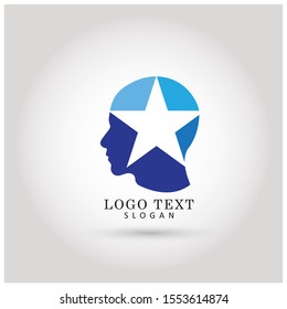 Logotipo de la estrella principal. Plantilla de vectores de símbolos e iconos.