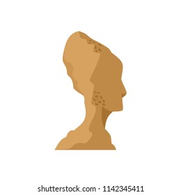 Head of statue icon. Flat illustration of head of statue vector icon for web isolated on white