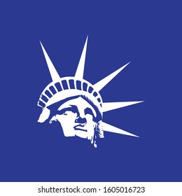 head of the Statue of Liberty. Vector Illustration , silhouette, logo - vector 