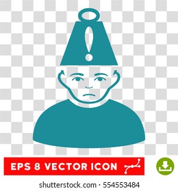 Head Stress EPS vector icon. Illustration style is flat iconic soft blue symbol on chess transparent background.