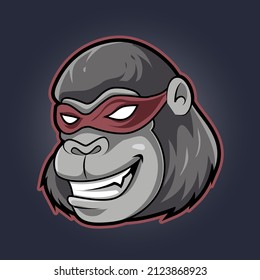 head super kong, mascot logo concept