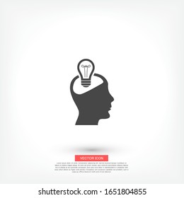 Kopf-und Liebessymbol, Kopflicht. User Silhouette Symbol für Ihren Website-Design Kopf, Logo, Anwendung, User Interface Head. Vektorillustration, EPS10 Schädel.