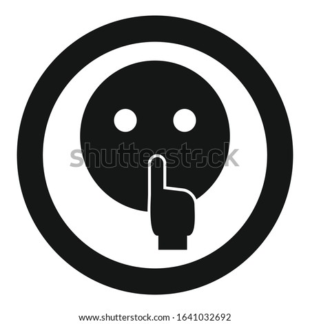 Head symbol quiet icon. Simple illustration of head symbol quiet vector icon for web design isolated on white background