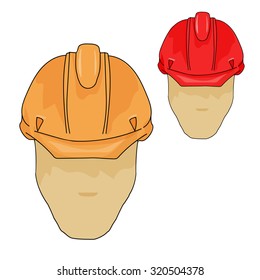 head symbol worker in helmet