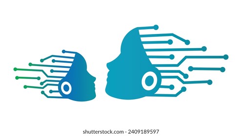 head tech blue aestetic logo