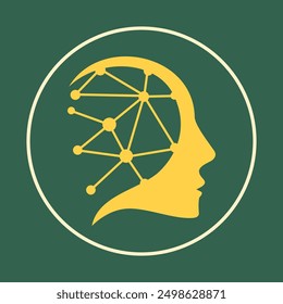 Head Tech aufregend trendy Symbol schöne abstrakte Vektorgrafik Kunstwerk buntes Design