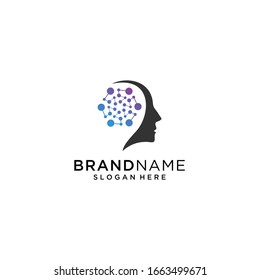 
Head Tech logo, colorful Head logo concept vector, Head digital Technology Logo template designs vector illustration, Brain tech logo vector.