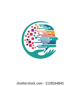 Head Tech Logo Template Stock Vector (Royalty Free) 1128264845 ...