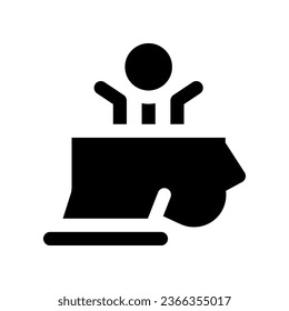 head tech solid icon. vector icon for your website, mobile, presentation, and logo design.