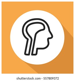 Head think vector icon