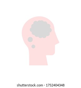 head thinks icon. Simple color vector elements of brain process icons for ui and ux, website or mobile application