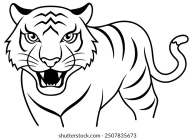 head of a tiger, illustration of a tiger