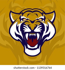 head of tiger mascot design