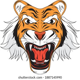 Kopf-Tiger-Trübung, Vektorgrafik