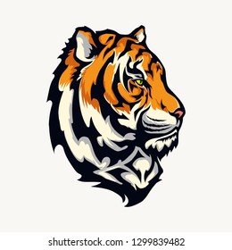 head tiger vector illustration