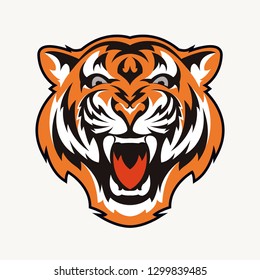 head tiger vector illustration