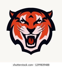 head tiger vector illustration