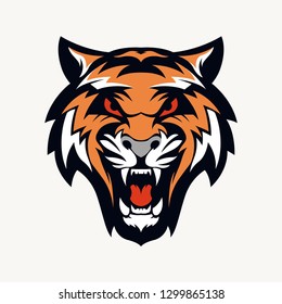 head tiger vector illustration